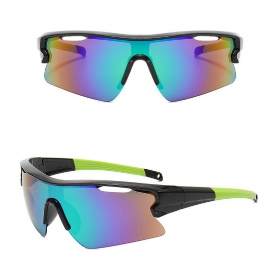 Sportowe okulary przeciwsłoneczne z filtrem UV400 Black/Green SVM-12D